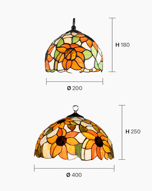 해바라기 스테인글라스 식탁조명 2size