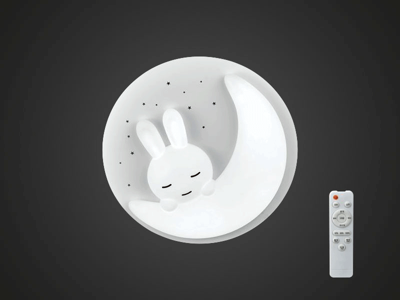 LED 꿈꾸는 달토끼 키즈방등 삼색변환 리모컨 75W