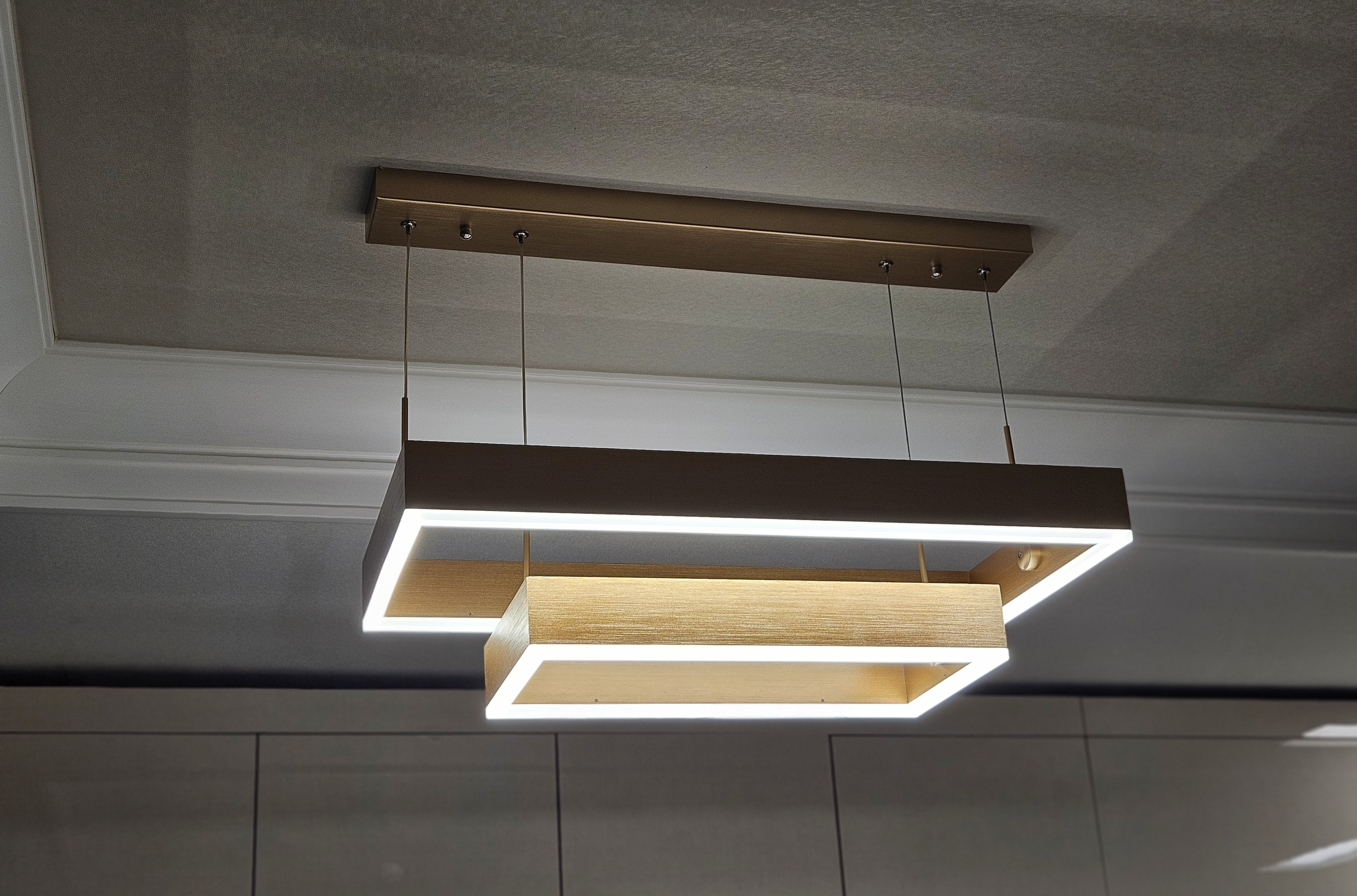 LED 스퀘어 2단 식탁조명 식탁등 50W 